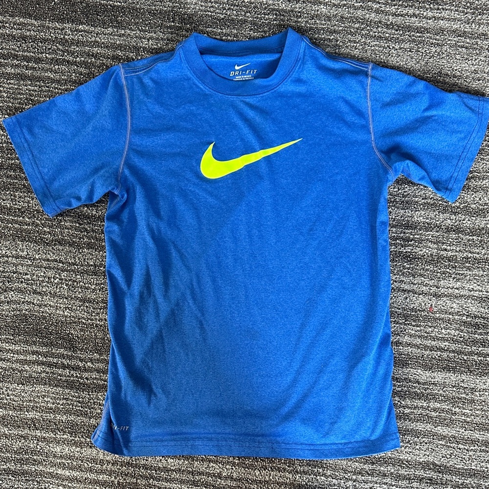 Nike Blue Dri-Fit Tee with Swoosh